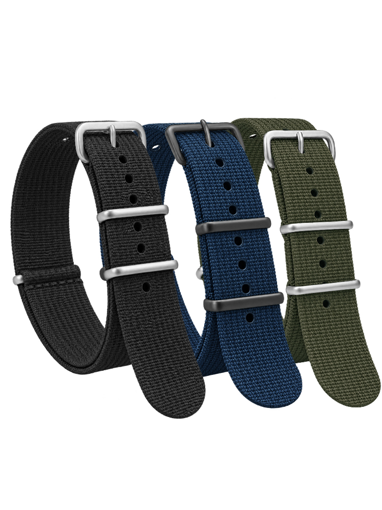 Nylon Nato Strap - Correa de nailon acanalado para Seiko,